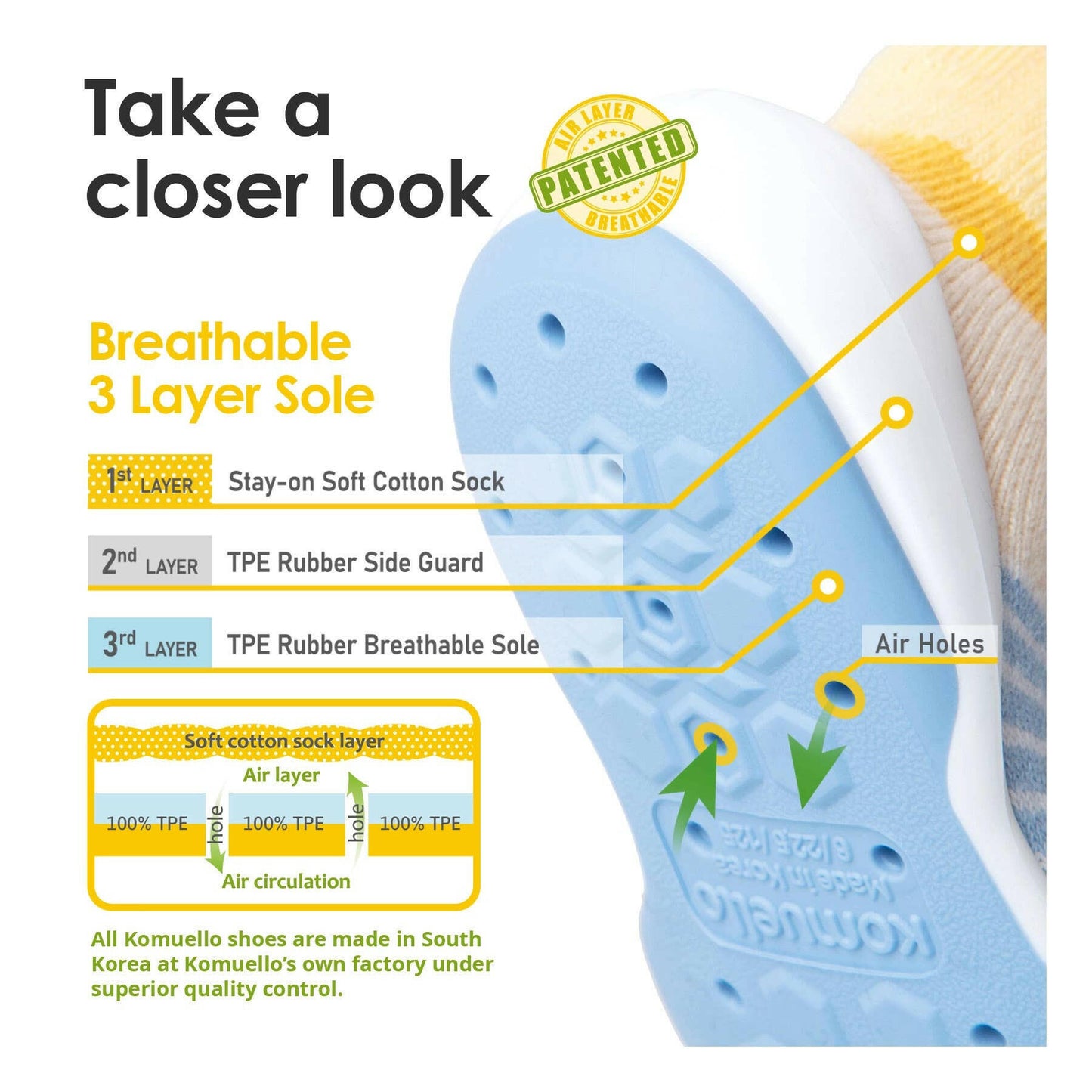 Komuello first walker baby sock shoes-Mini Bear