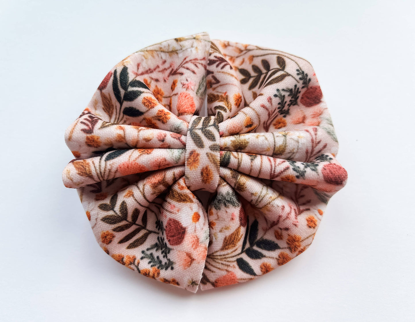 Organic floral baby headband bow