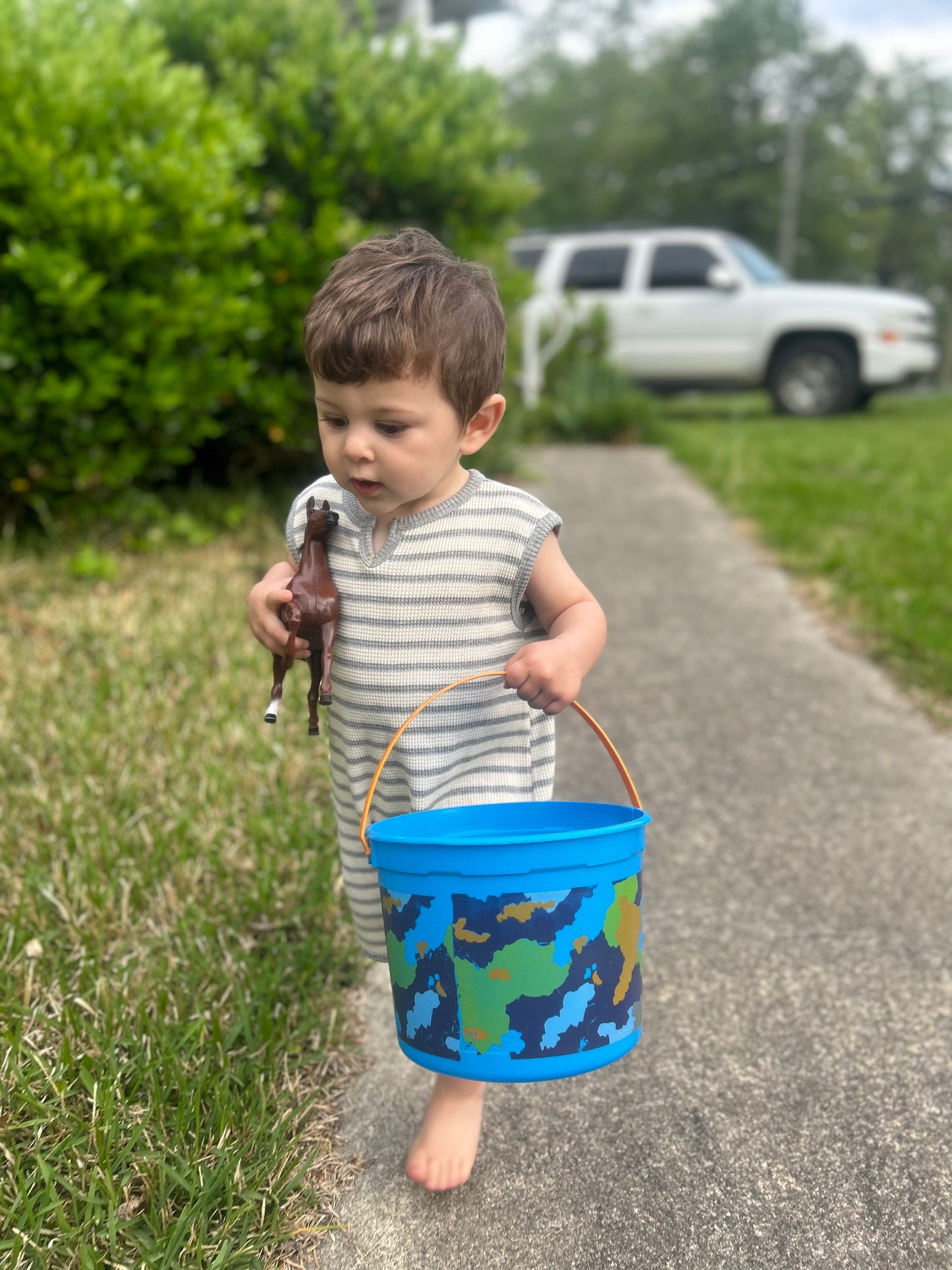 toddler boy striped romper