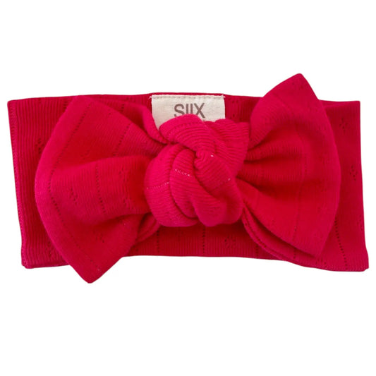 Red / Organic Pointelle Bow