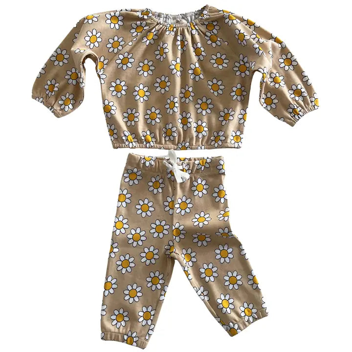 Daisy Pop Biscotti / Organic Mode Top + Pant Set